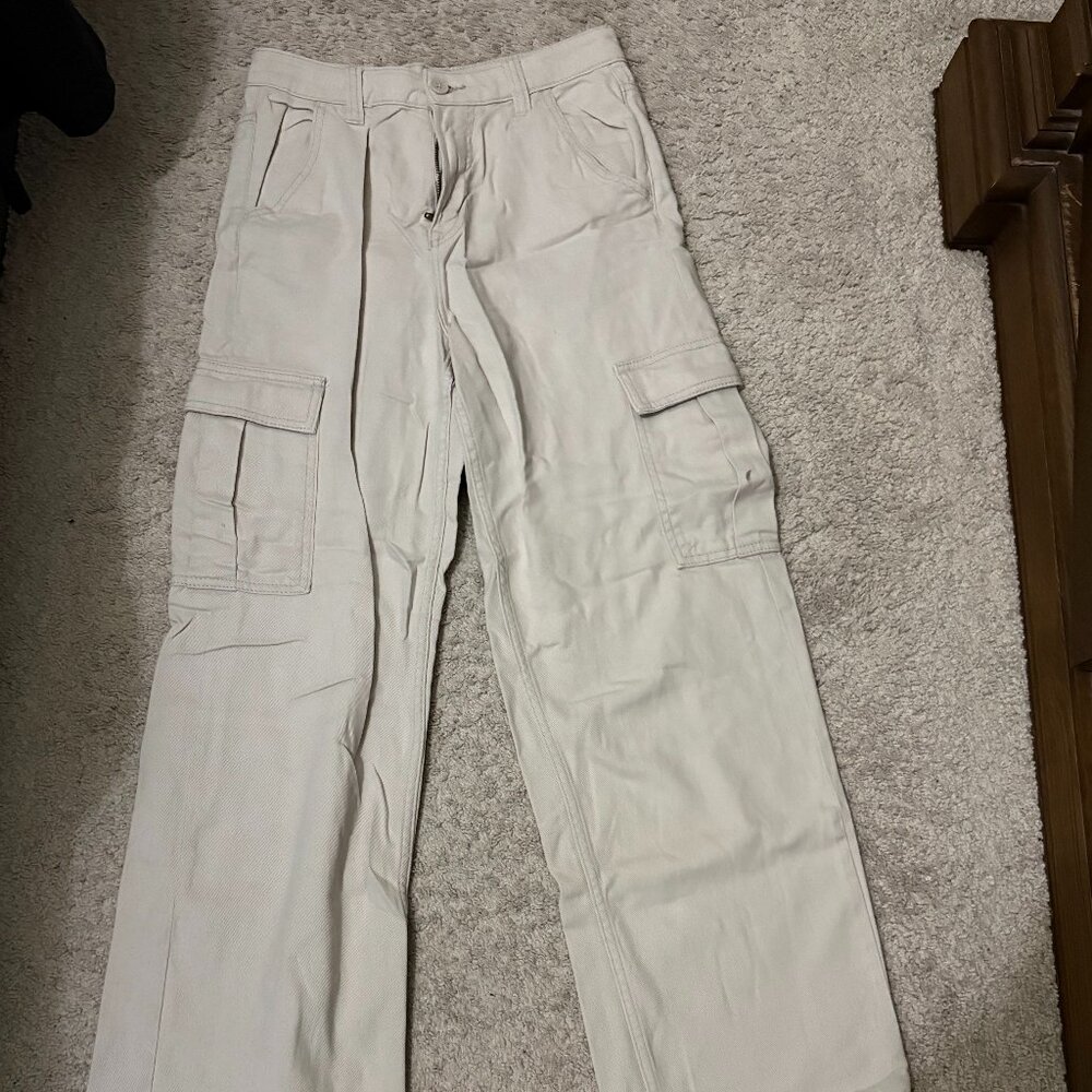 H&M Cream Cargo Pants